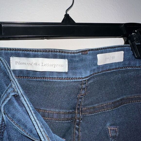 Pilcro Anthropologie Lace Up Dark Wash Jeans size 32 - Picture 4 of 7